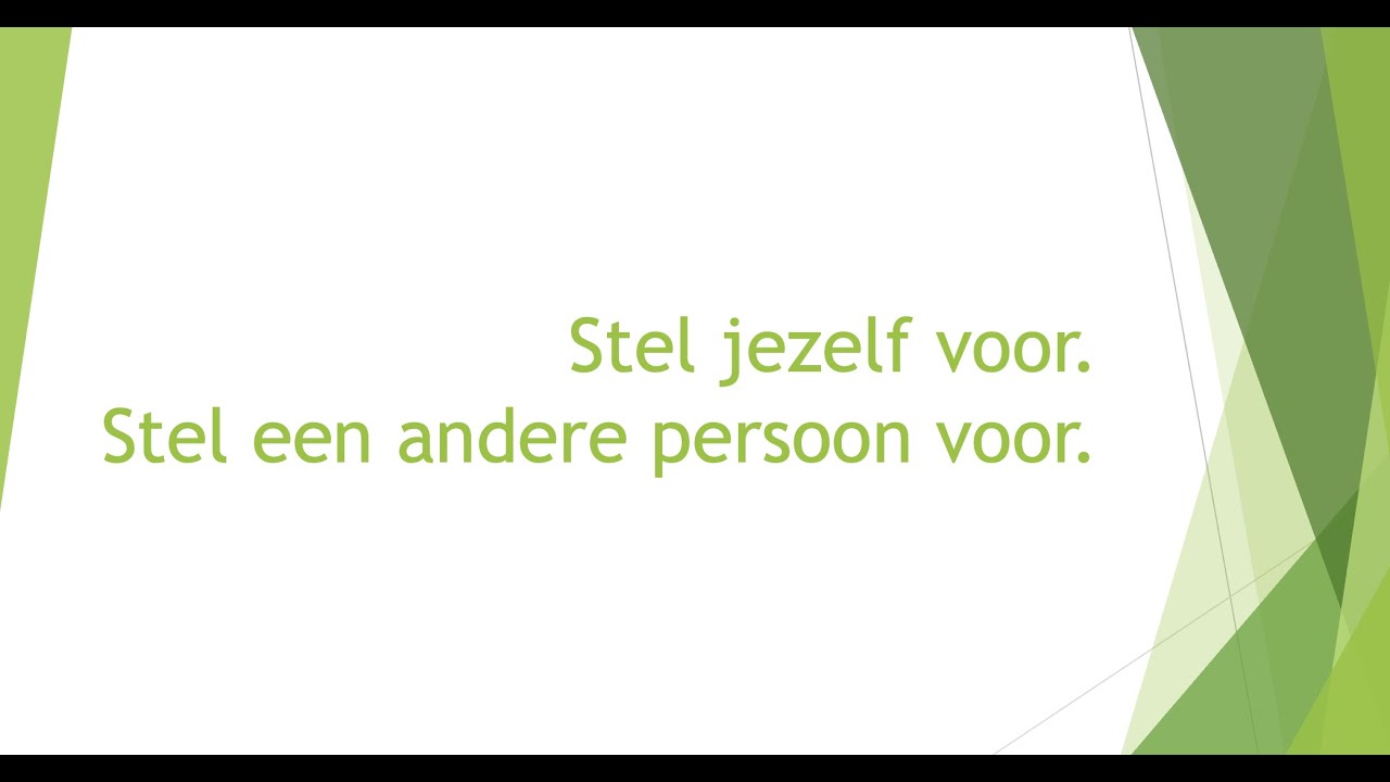 Stel jezelf voor - stel een andere persoon voor - NT2 - A1 #nt2 #leernederlands #learndutch