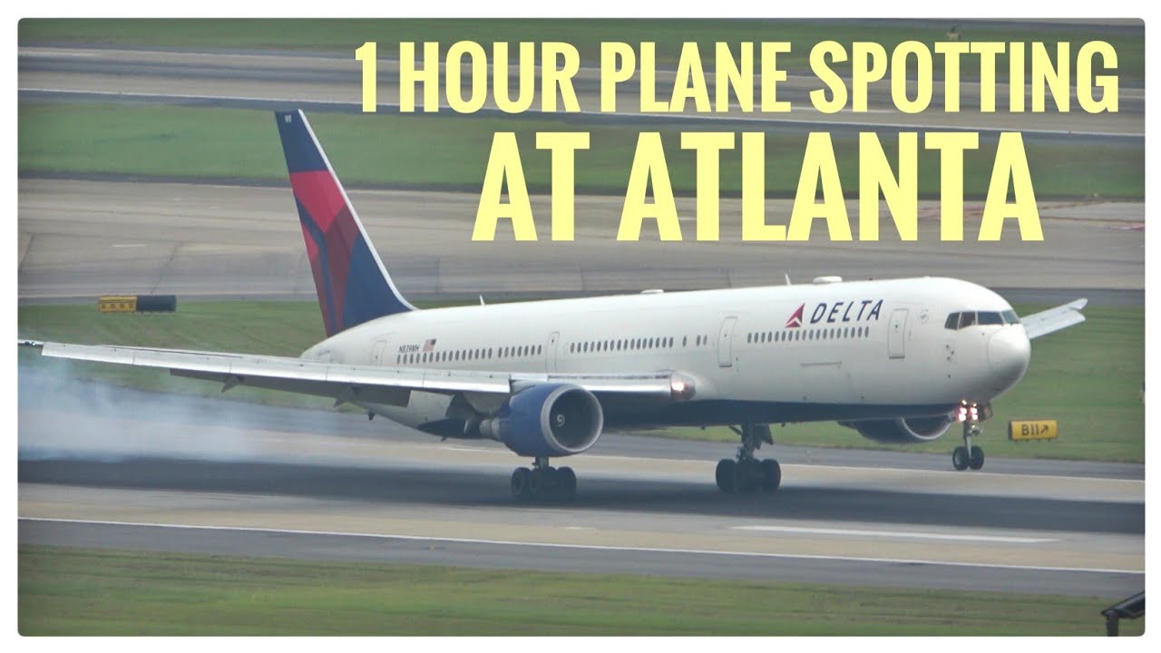 1 Hour Plane Spotting at Atlanta Airport Delta Airlines Boeing 767, 757 Airbus A330 A320 Mega Action