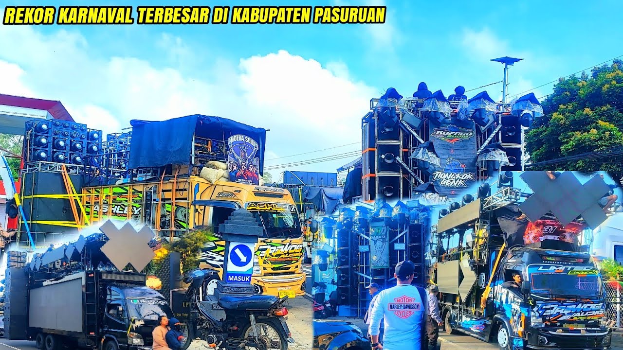 Daftar hadir sound system karnaval nongkojajar tutur pasuruan,rekor karnaval terbesar di pasuruan