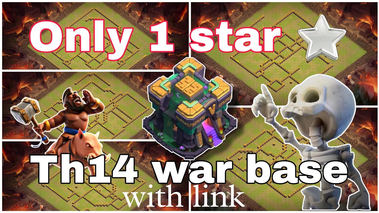 Only 1 star star ⭐ base link | th14 war base | th14 top war base with link | Every time best base 😬