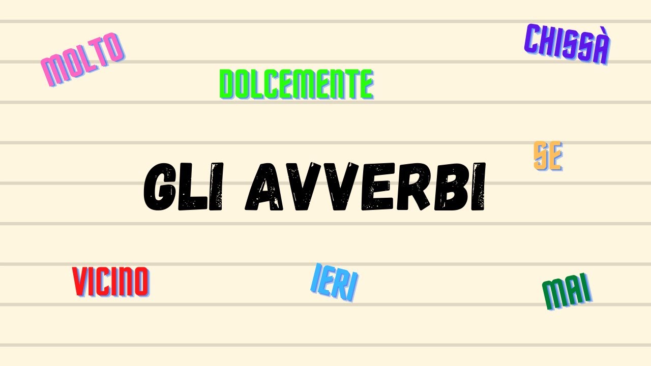 Riflessione linguistica: gli avverbi.