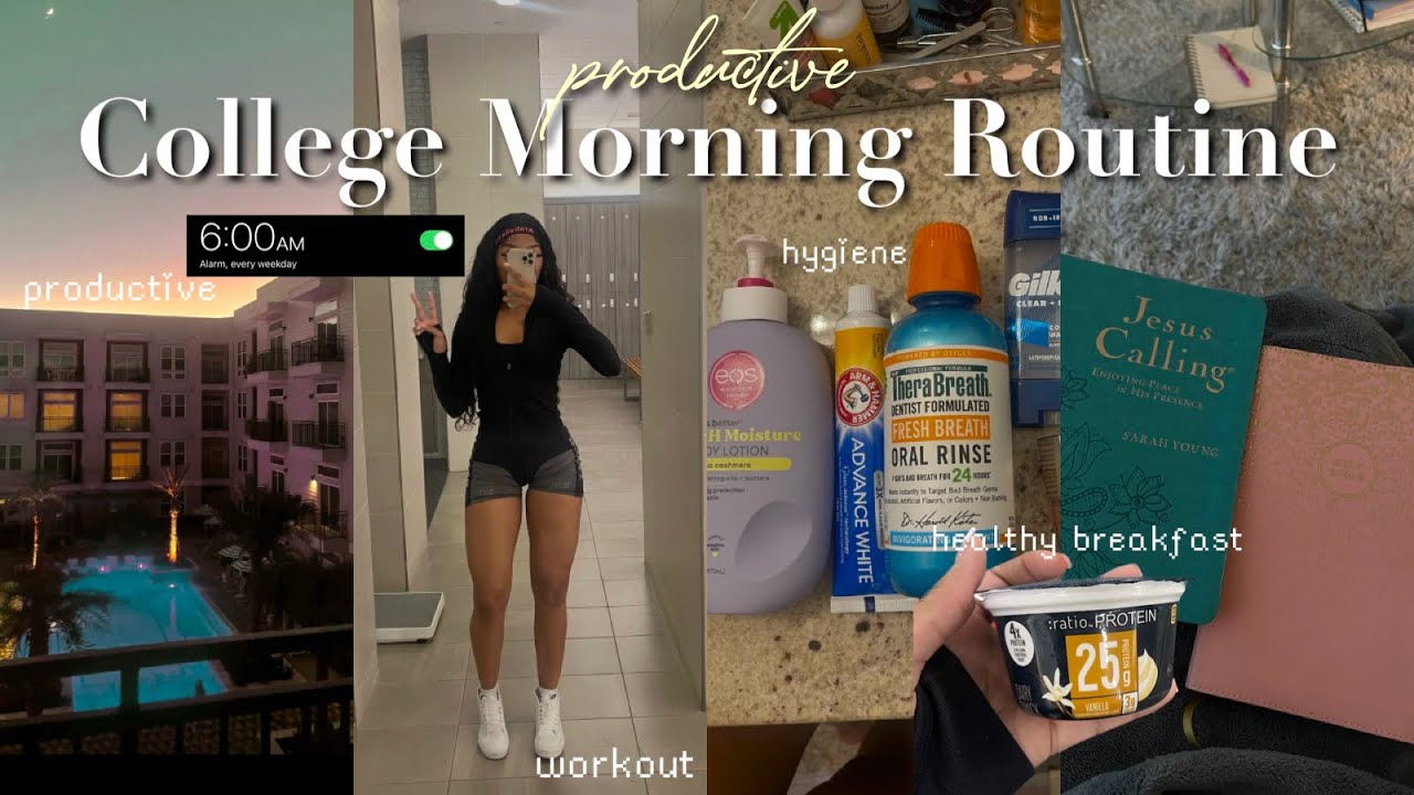 6AM * productive * COLLEGE MORNING ROUTINE | building better habits, gym, healthy breakfast