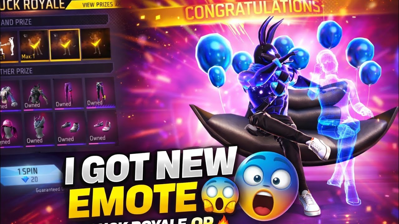 I GOT NEW 😍 EMOTE IN LUCK ROYAL 😱😱😮