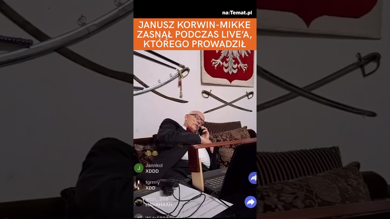 KORWIN-MIKKE ZASNĄŁ NA SWOJEJ TRANSMISJI LIVE 😂😂😂