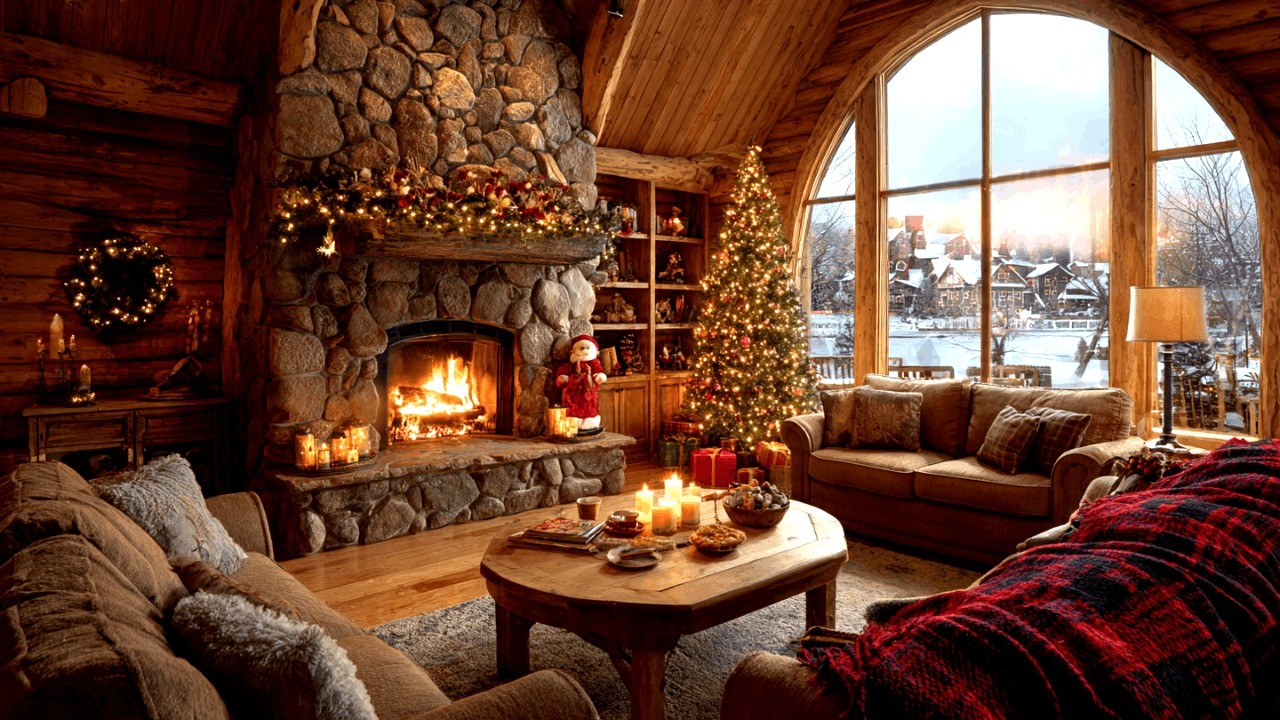 Warm Fireplace Christmas Jazz for Work Relaxing and Calm Winter Evening Vibes