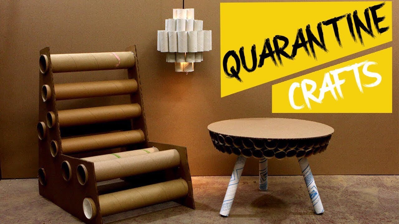 QUARANTINE CRAFTS  : Making Cardboard Furniture!