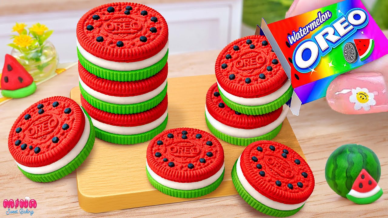 🍉Best of Watermelon OREO Cake Recipe🍉Fresh Miniature Watermelon Fruit Cake Ideas | Mina Sweet Baking