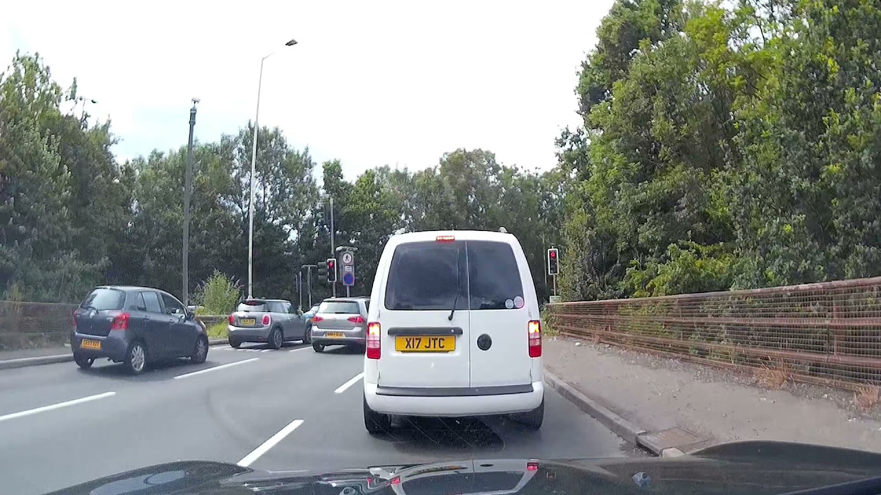 Speeded up Car Journey from Penarth Marina to Cwmbran Town Centre, Wales