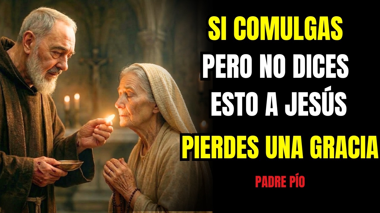 PADRE PÍO LO ADVIERTE: SI RECIBES LA COMUNIÓN SIN DECIR ESTO… TU ALMA PUEDE PERDER UNA GRACIA