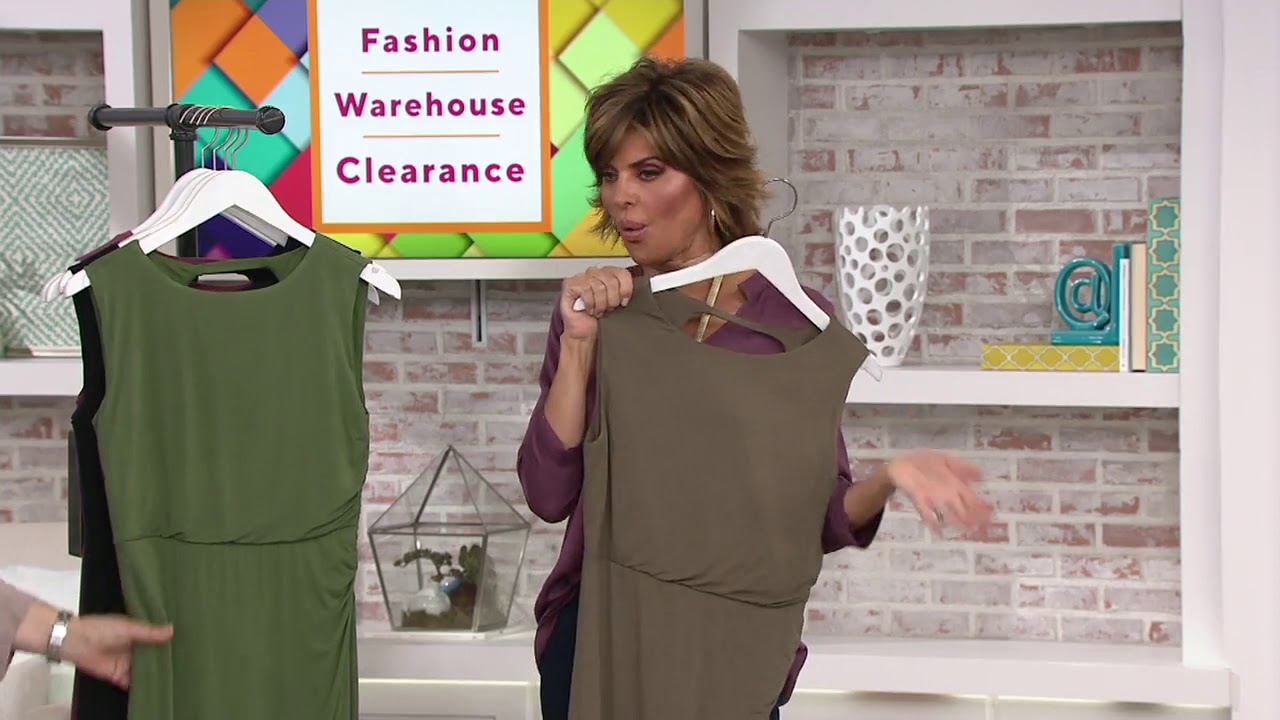 Lisa Rinna Collection Side Ruched Midi Dress on QVC