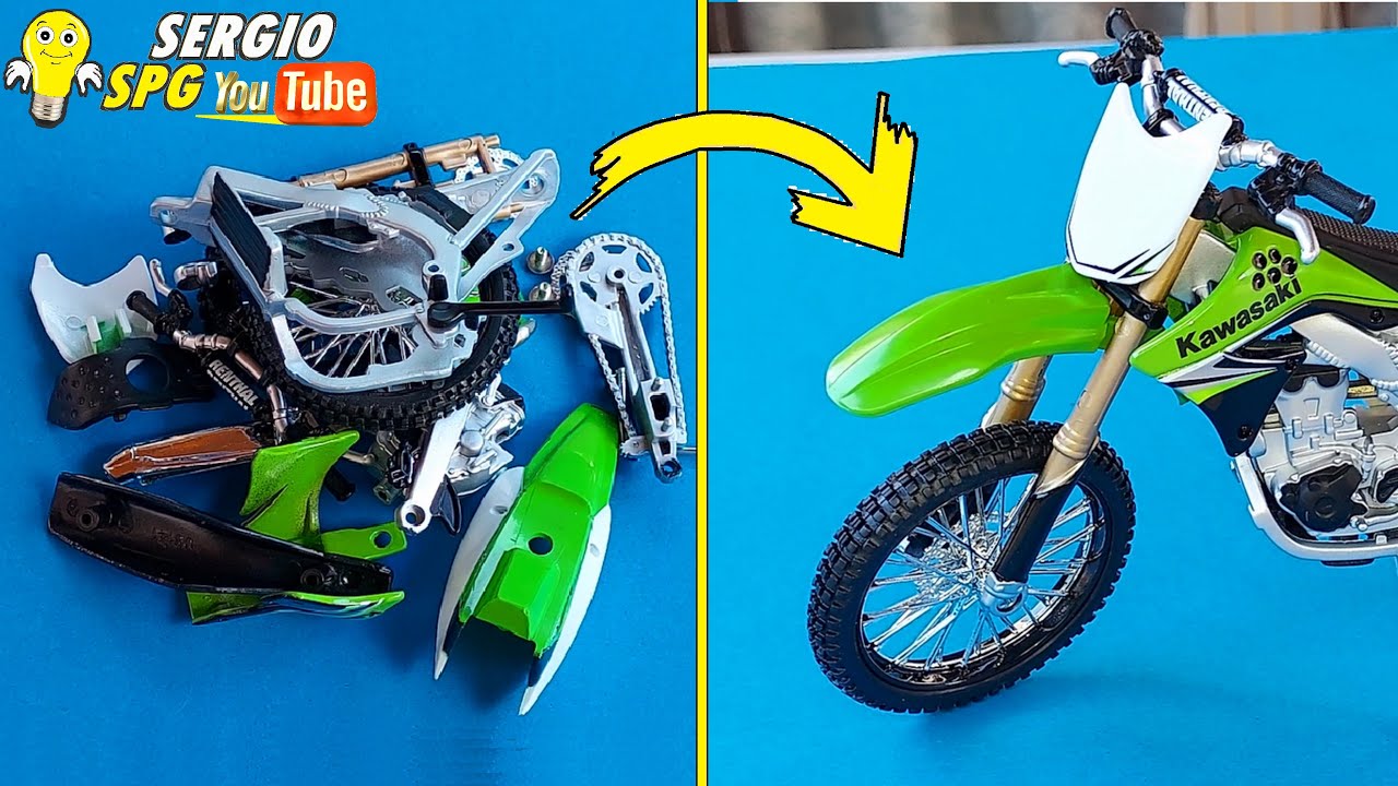 🍀Montando PIEZA a PIEZA una Kawasaki KX 450F Escala 1/12 MAQUETA Maisto ASSEMBLYLINE TM AliExpress