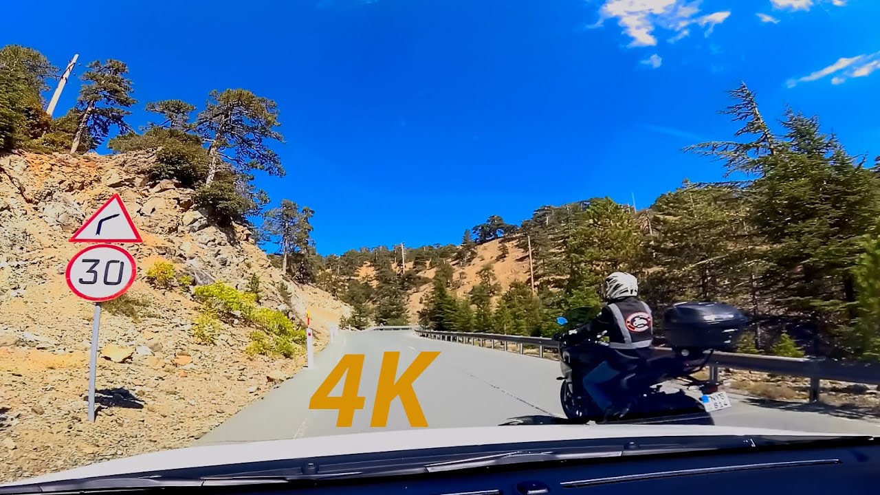 A Relaxing Drive in Troodos Mountains - Cyprus.
