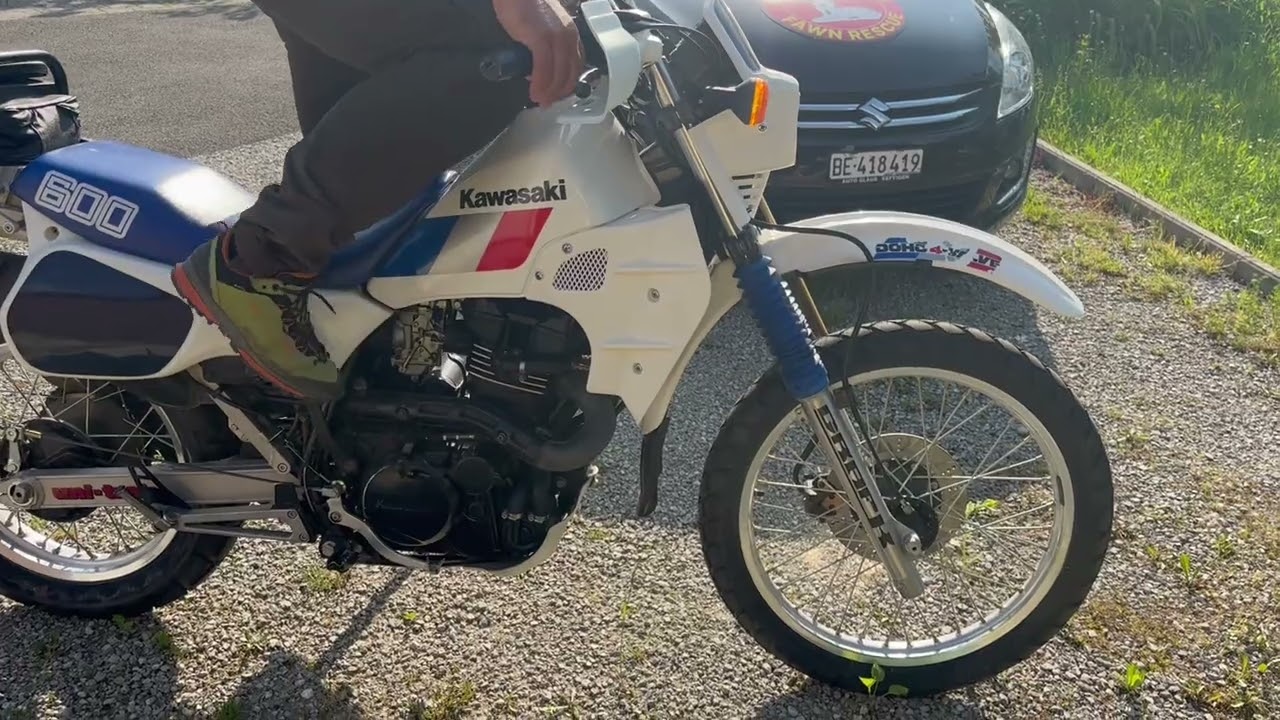 Kawasaki KLR 600 1988er (Original, Veteran gepr&uuml;ft,17'190Km) Kickstarter