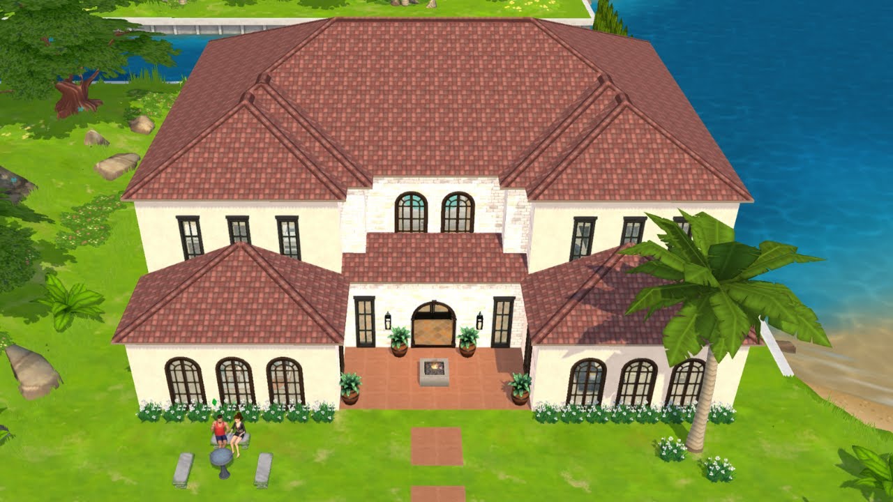 Spanish Style Holiday Villa  Speed Build | The Sims Mobile House Design 2021