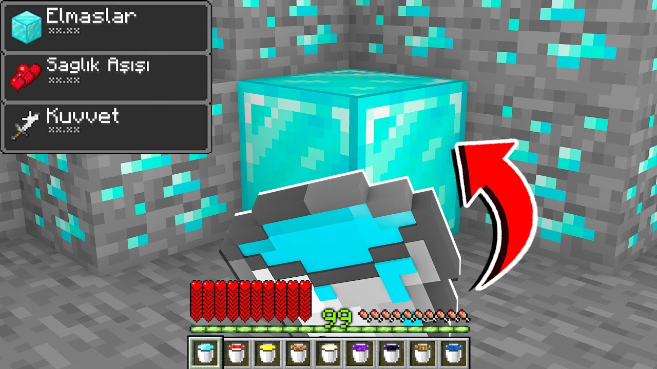 Minecraft, HER BLOKTA SÜT VAR!
