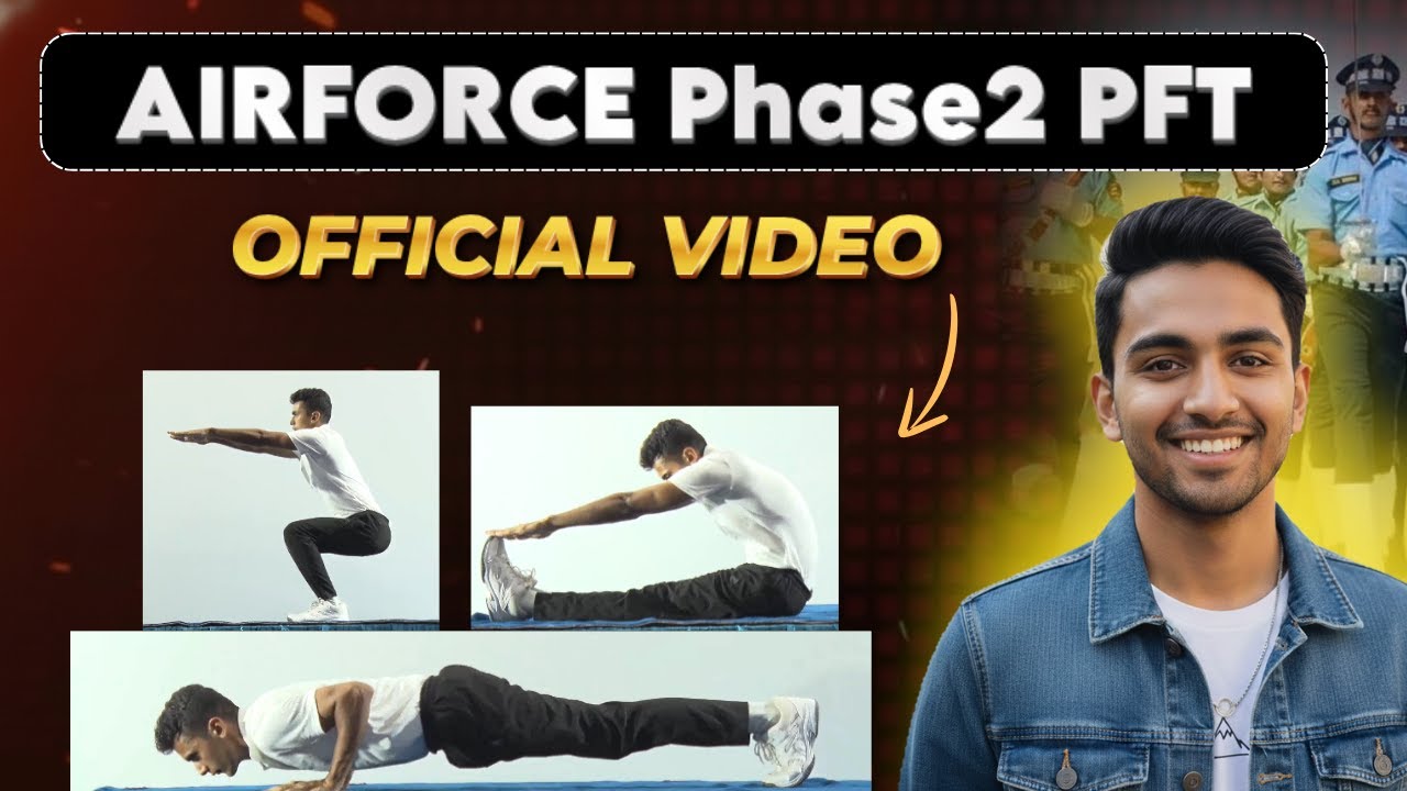 Official Airforce Phase 2 Physical Test | Push Ups, Sit Ups & Squats | Male & Female
