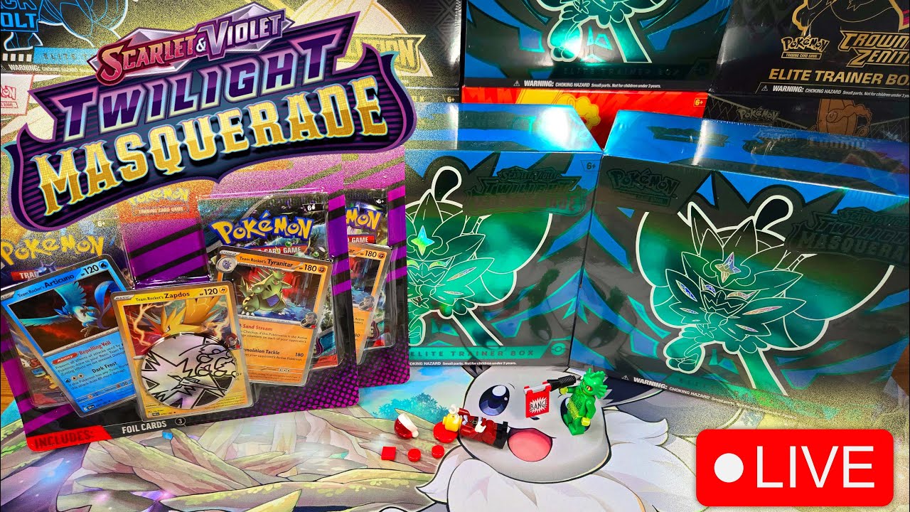 Pokemon TCG Twilight Masquerade Elite Trainer Box x2 live opening! And Team Rocket 2-pack blisters!