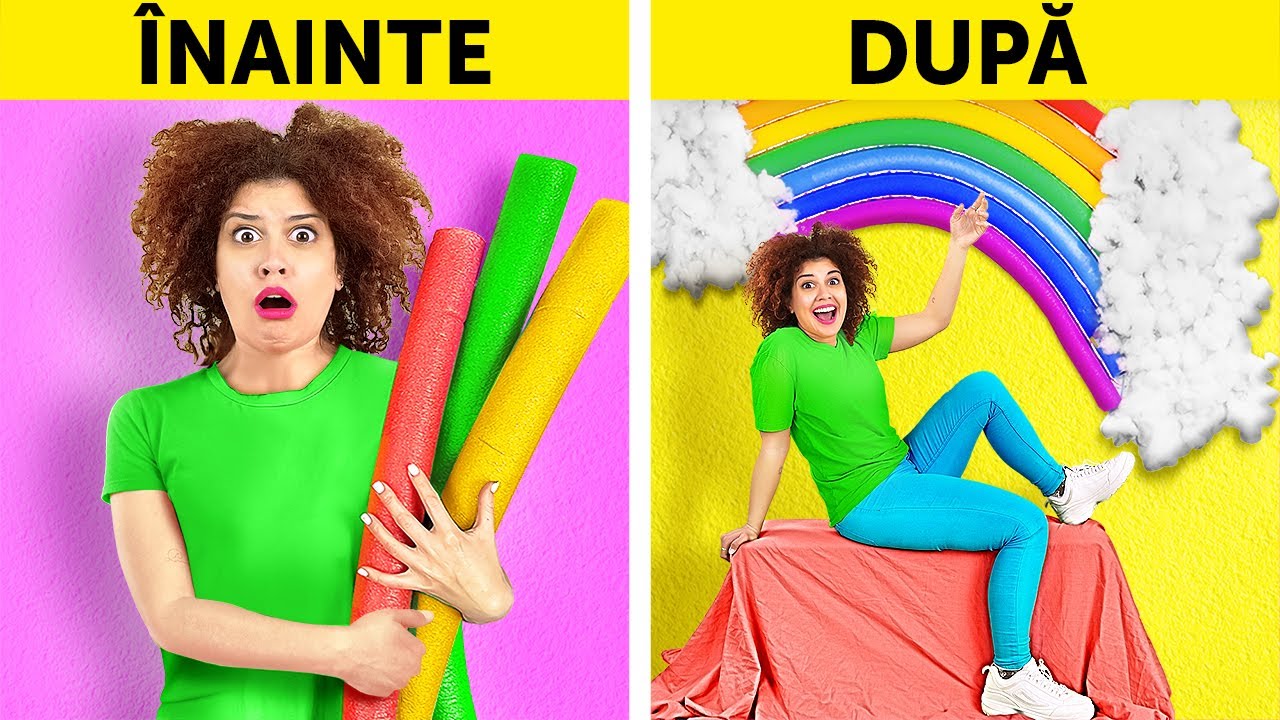 TRANSFORMARE RADICALĂ A UNEI CAMERE || Trucuri și idei cool de design interior, marca 123 GO! GOLD