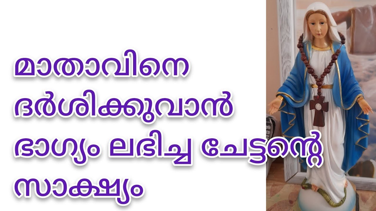 മാതാവിനെ ദർശിക്കാൻ ഭാഗ്യം ലഭിച്ചആളുടെ സാക്ഷ്യംകേൾക്കാം