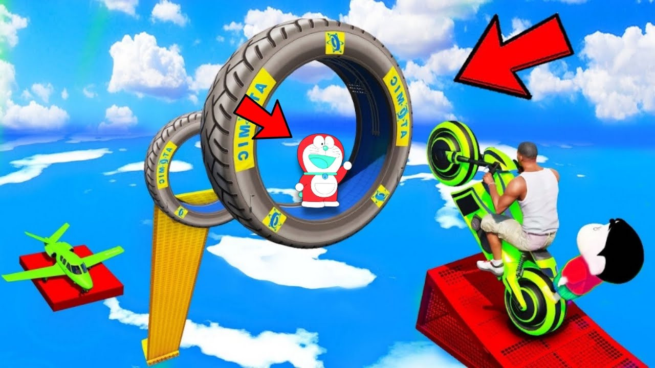 FRANKLIN AND SHINCHAN  TRIED IMPOSSIBLE TYRE MEGA RAMP JUMP CHALLENGE | GTA 5 TAMIL | KILLADI GAMING