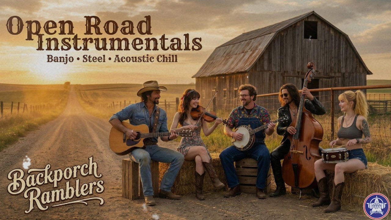 🌅 Relaxing Open Road Country Instrumentals | [ Backporch Ramblers ]
