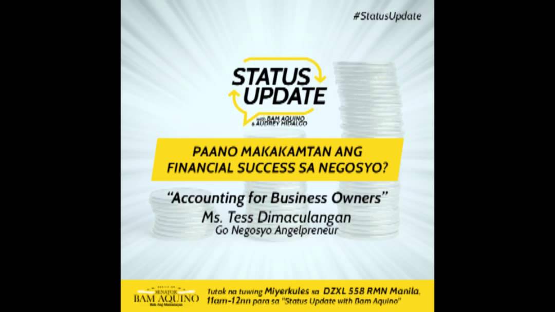 Status Update with Sen. Bam Aquino (July 29 Episode: Accounting for SMEs)