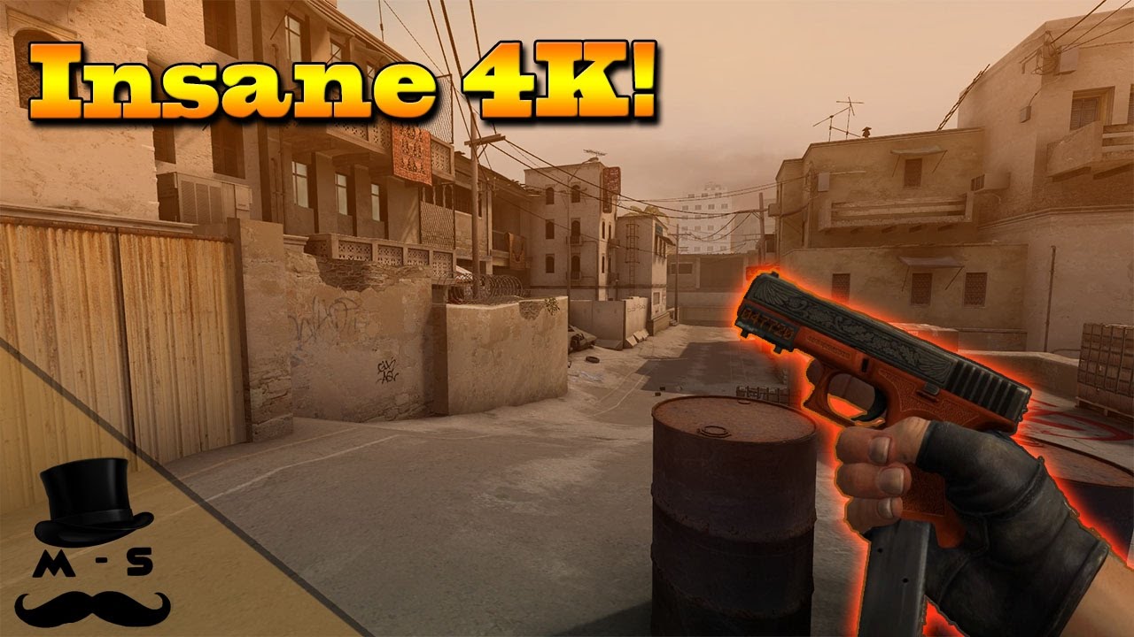 CS:GO - Insane 4k with Glock-18 Stattrak Royal Legion!!
