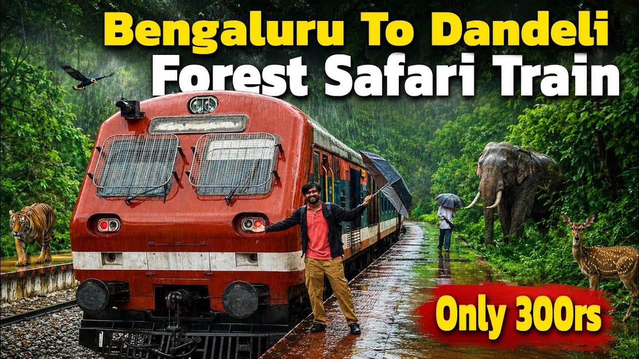 Bengaluru To Dandeli Train Journey | Rani Chennamma Express + DEMU | Kali Reserve Forest | Only ₹300