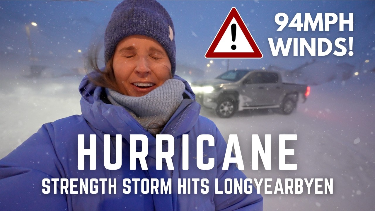 HURRICANE strength STORM hits Svalbard (94mph!) ︱ Longyearbyen