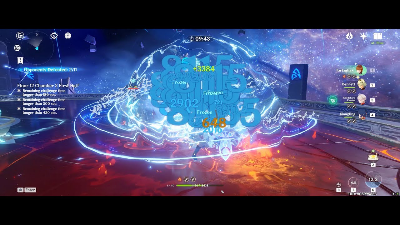 Genshin Impact - 01/07/2021 1.6 Spiral Abyss Floor 12 C0 Childe + C2 Kazuha Vape Comp