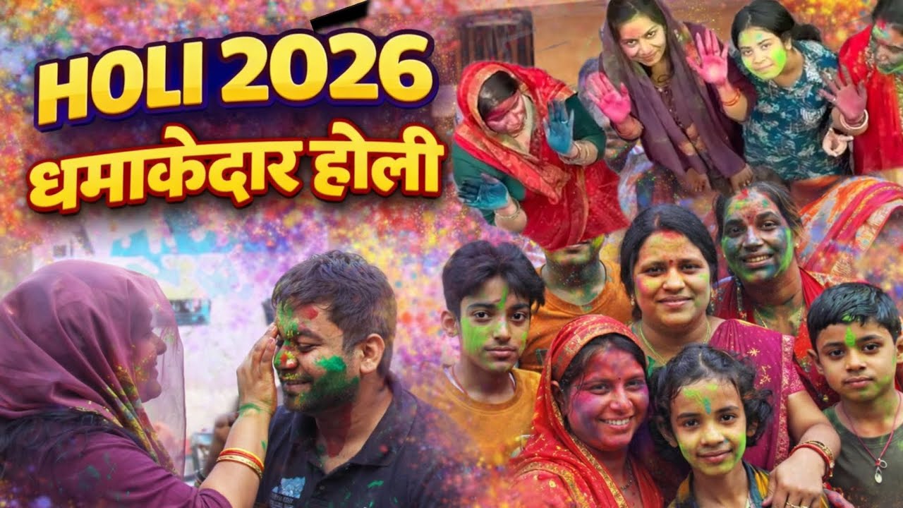 दीदी-जीजाजी के साथ धमाकेदार होली 🔥 | Holi 2026 Celebration | Family Holi Vlog