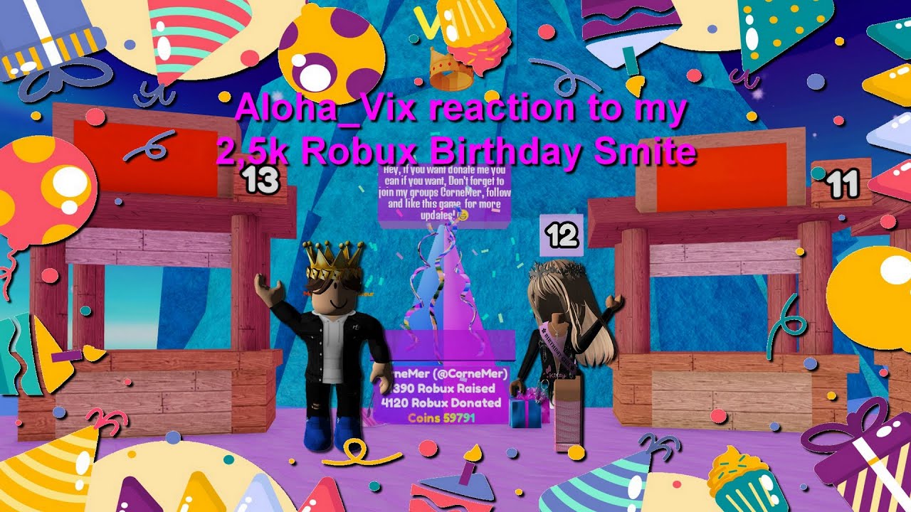 R&eacute;action de @JwoJwo4U &agrave; mon Smite d'anniversaire de 2,5k Robux - Little Rich Island [Pls Donate]