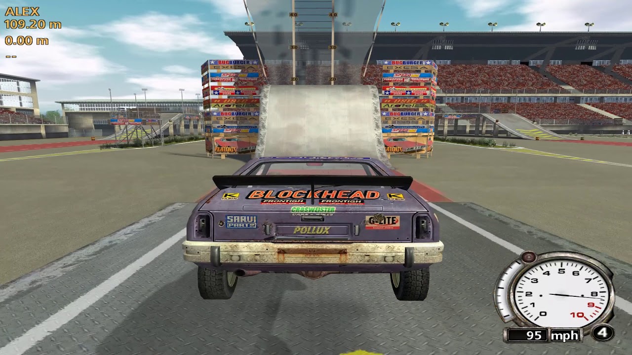 Прохождение FlatOut. Каскадерские трюки - Highjump (Прыжки в высоту)