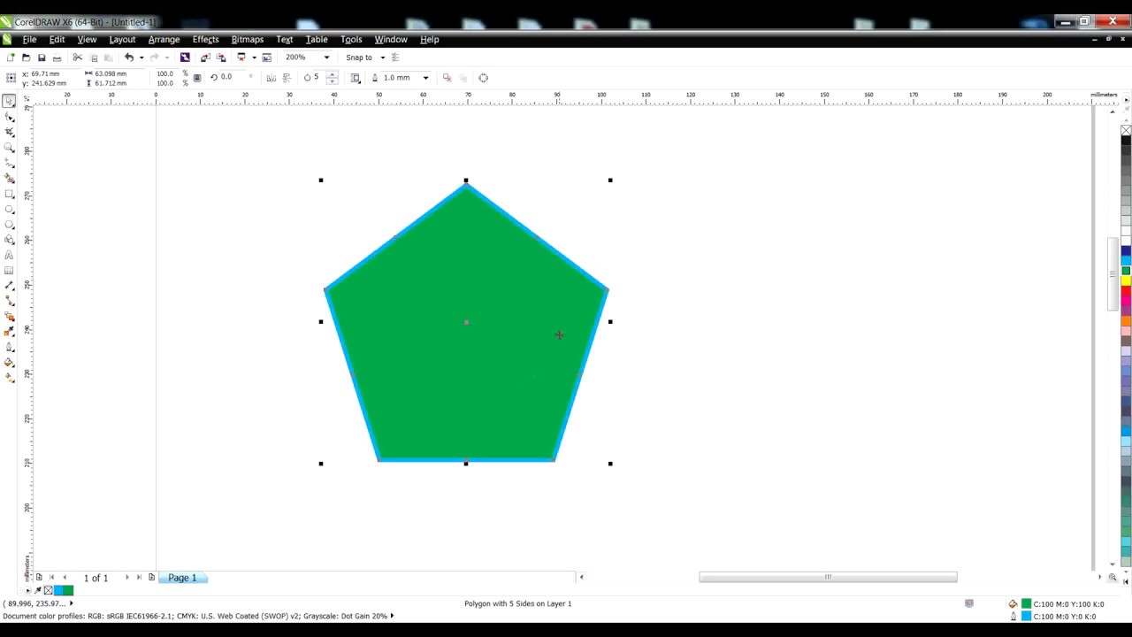 Beginner Basic Tutorial POLYGON TOOL CorelDRAW
