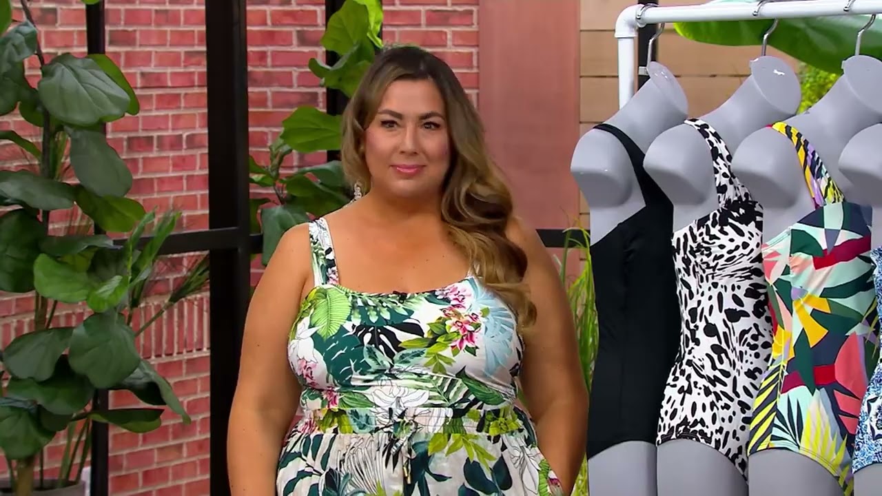 Jantzen Glamour One-Piece with Adjustable Straps on QVC