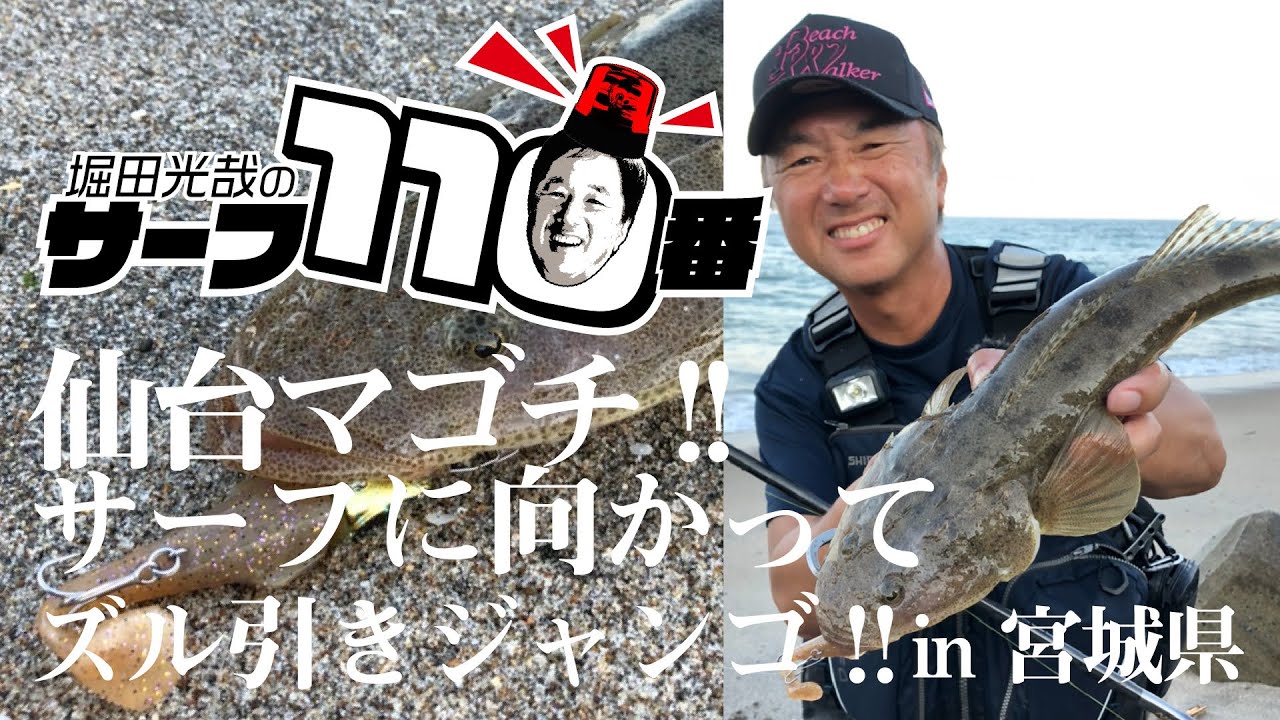 仙台マゴチ!!サーフに向かってズル引きジャンゴ!! in 宮城県 [堀田光哉のサーフ110番]