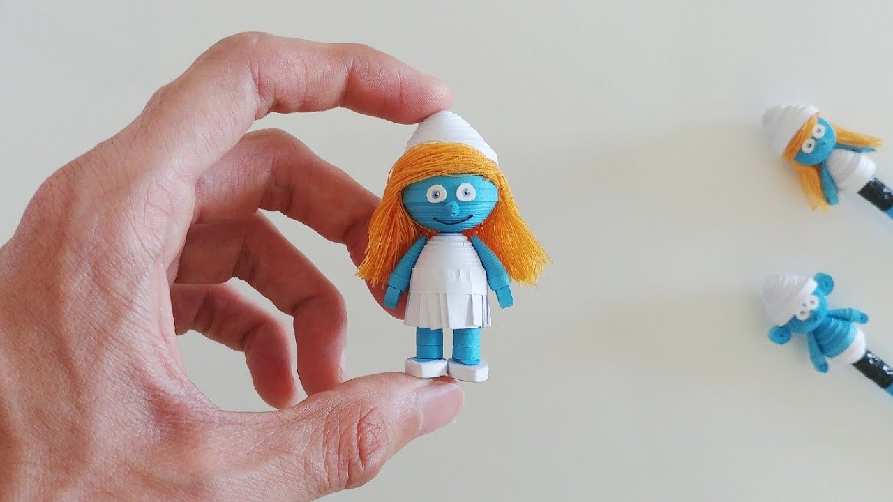 How To Make 3D Quilling Smurfette /Artoholic / 3D Quilling