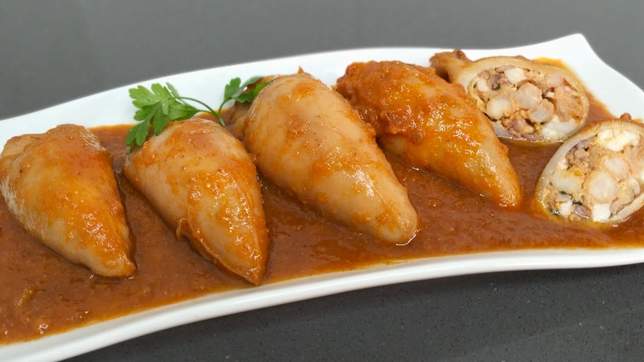 Calamares rellenos de marisco