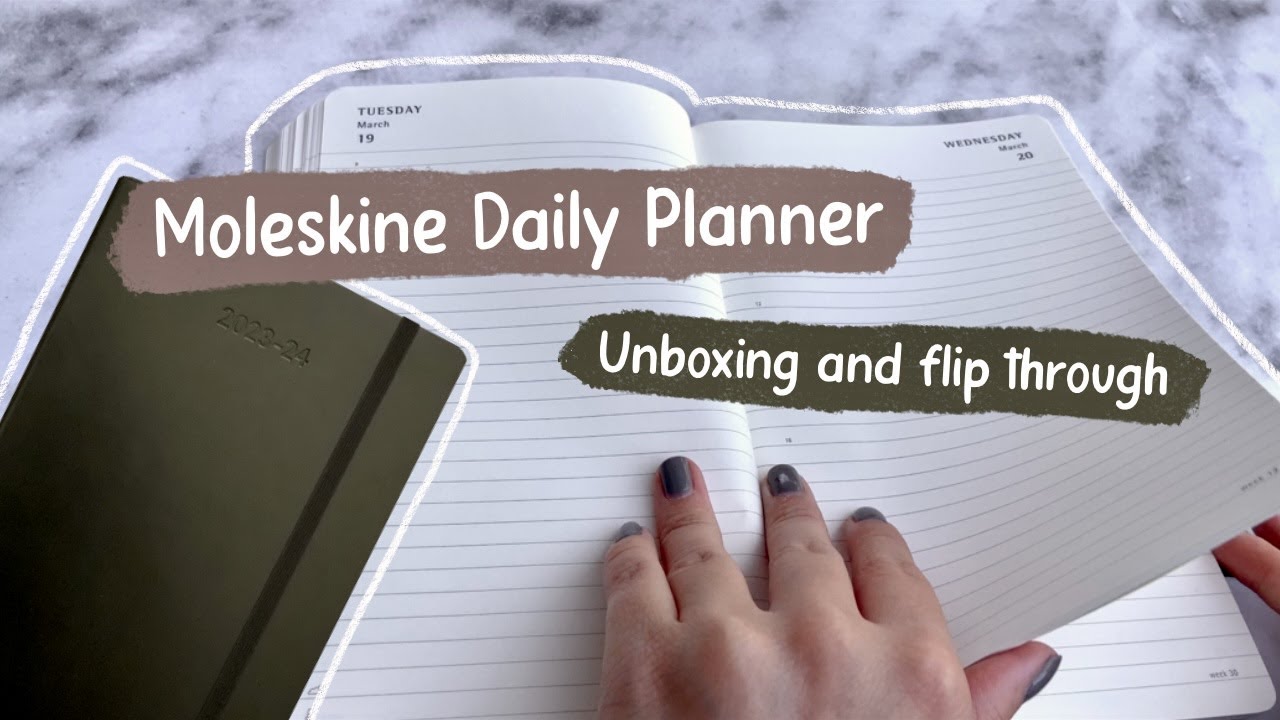 Unboxing my new moleskine 2023 - 2024 18 month daily planner