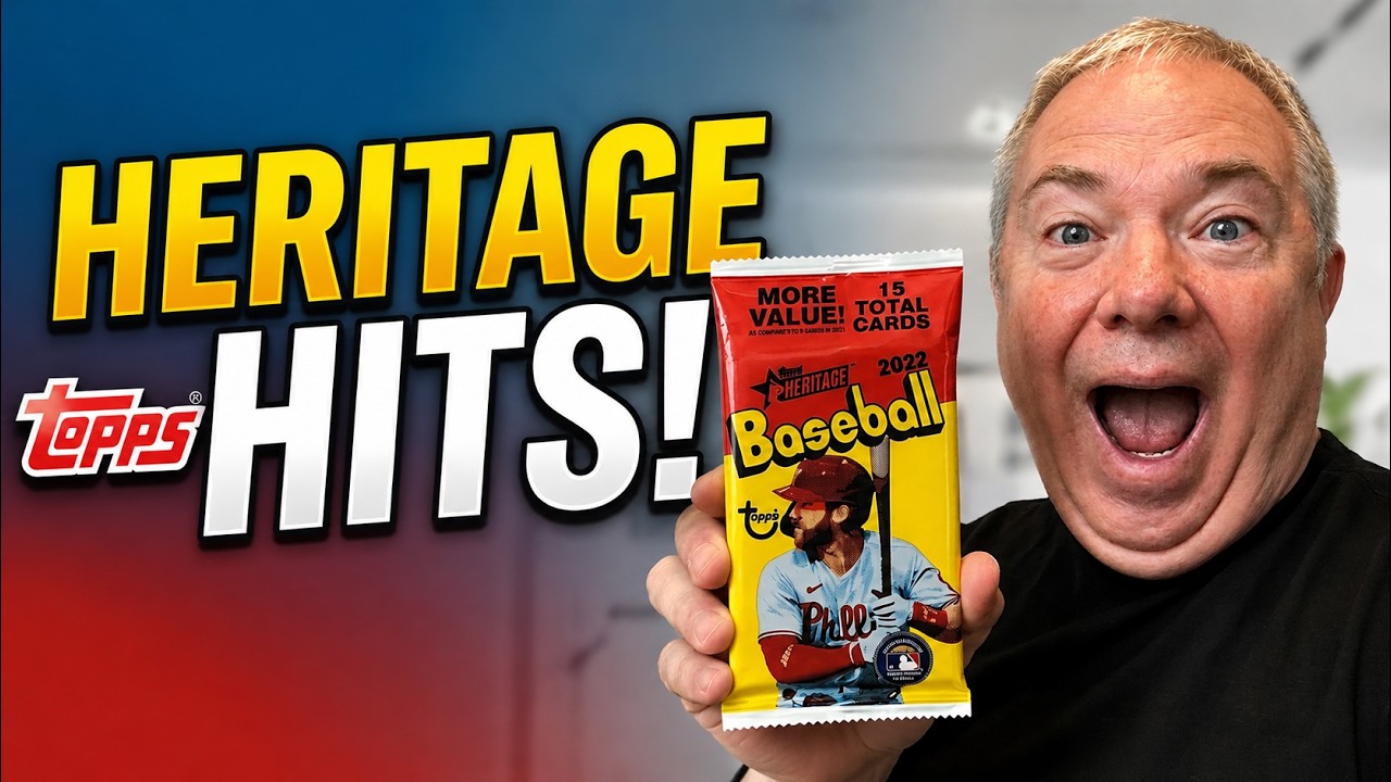 «Пять» | Открытие больших упаковок бейсбольных карточек Topps Heritage 2022 года