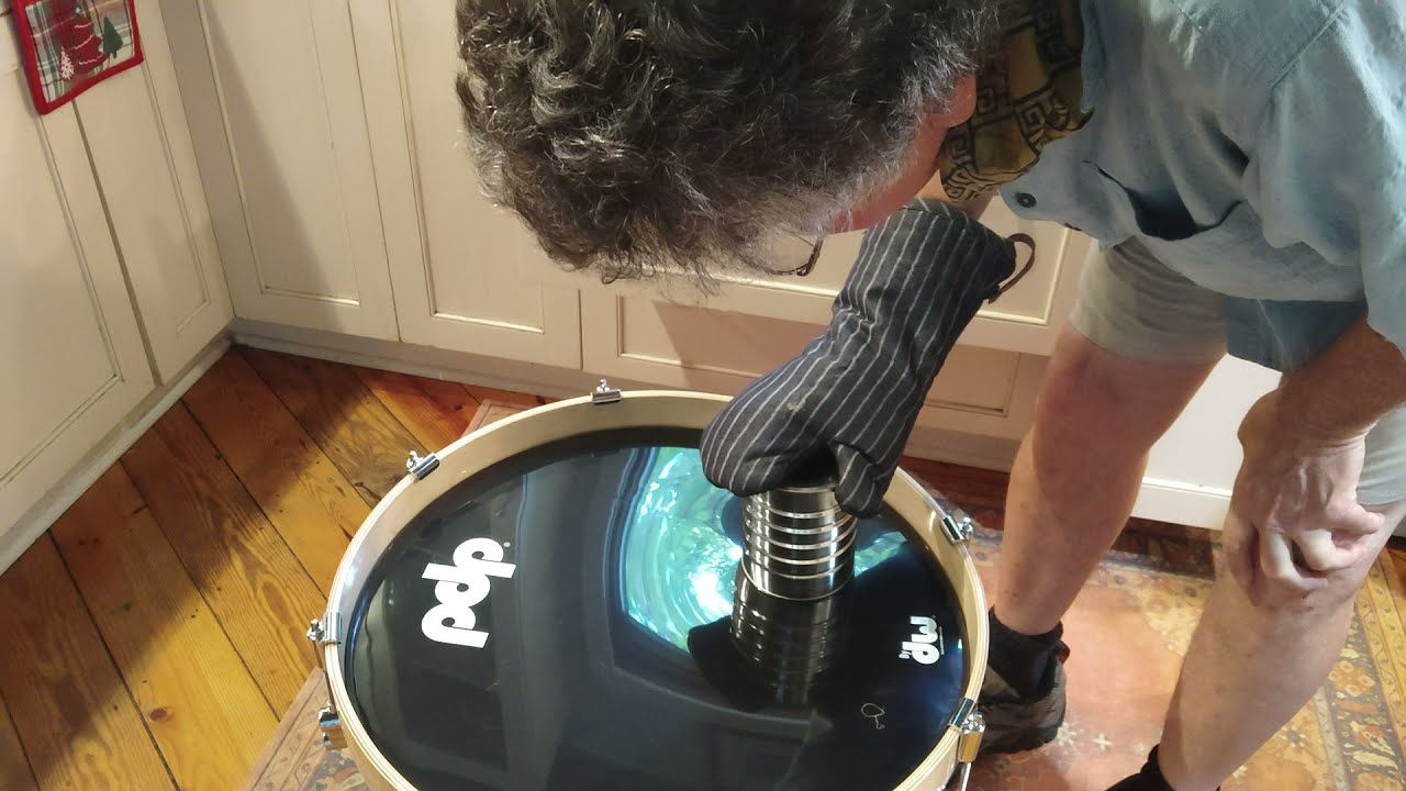 How to Make a Perfect Sound Hole in on Your Front Bass Drum Head - JimRobertsPercussion.com