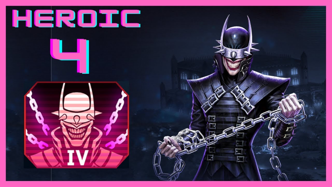 INJUSTICE 2 MOBILE - HEROIC 4 - DARK NIGHTS Solo Raid vs Batman WhoLaughs