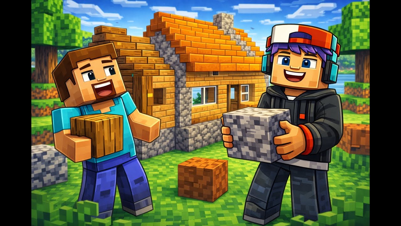 Wir spielen Bau-Battle in Minecraft