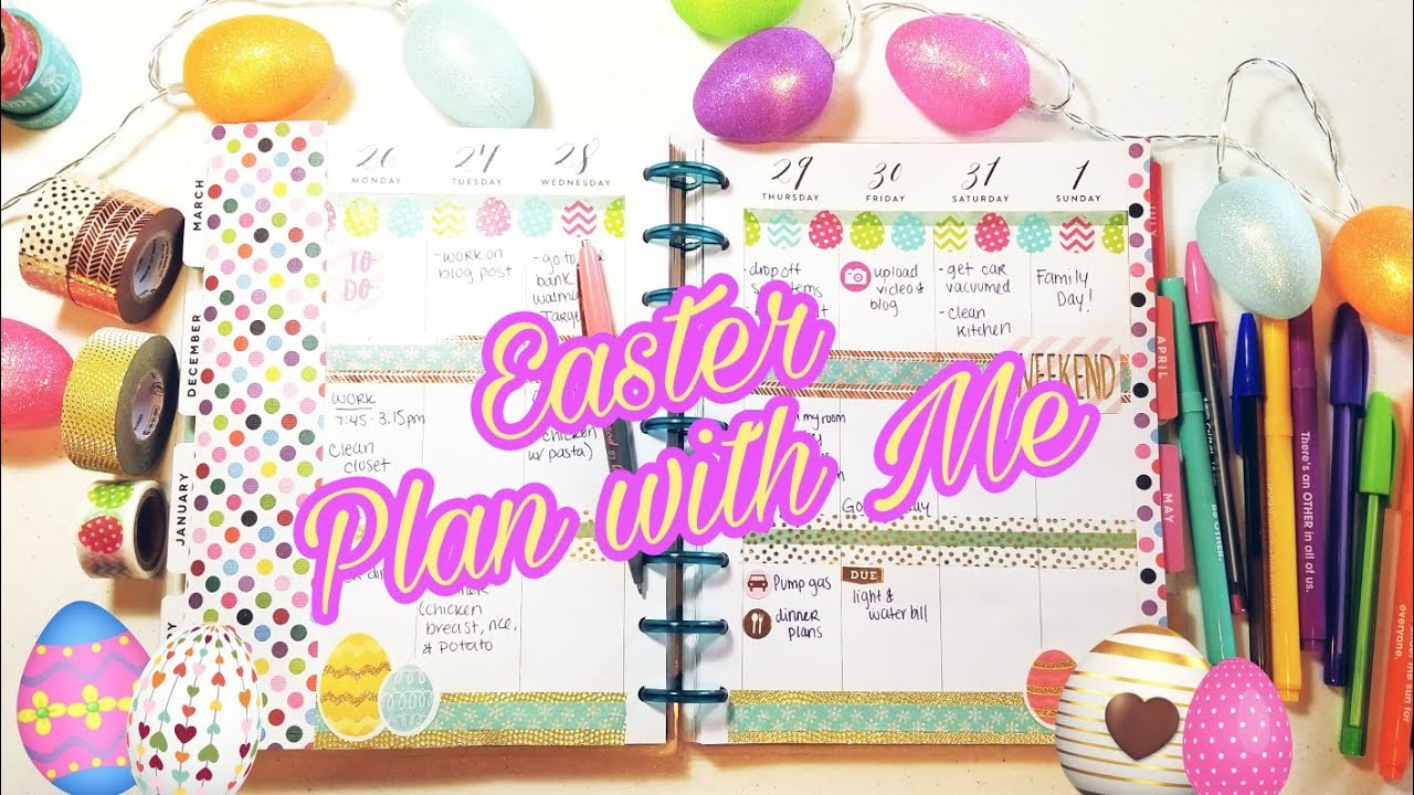 EASTER Plan With Me (No Sticker Kit) | Bianca Errisuriz