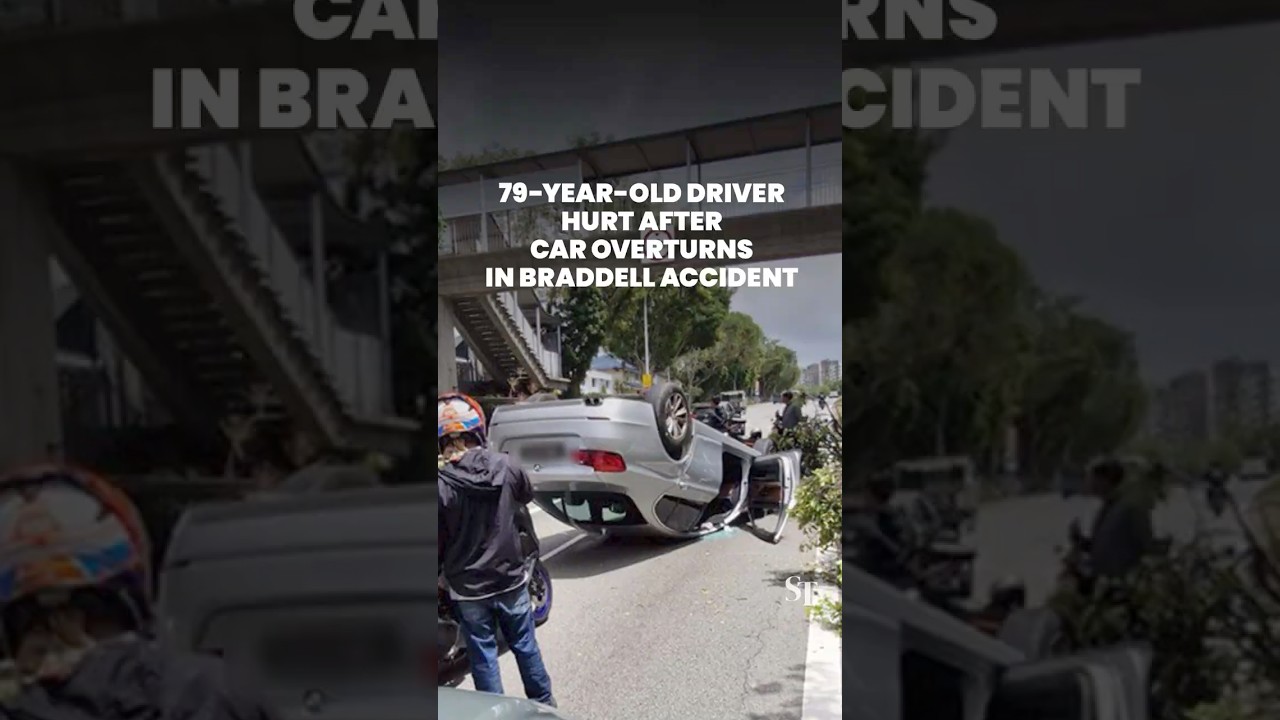 79-year-old driver hurt after car overturns in Braddell accident