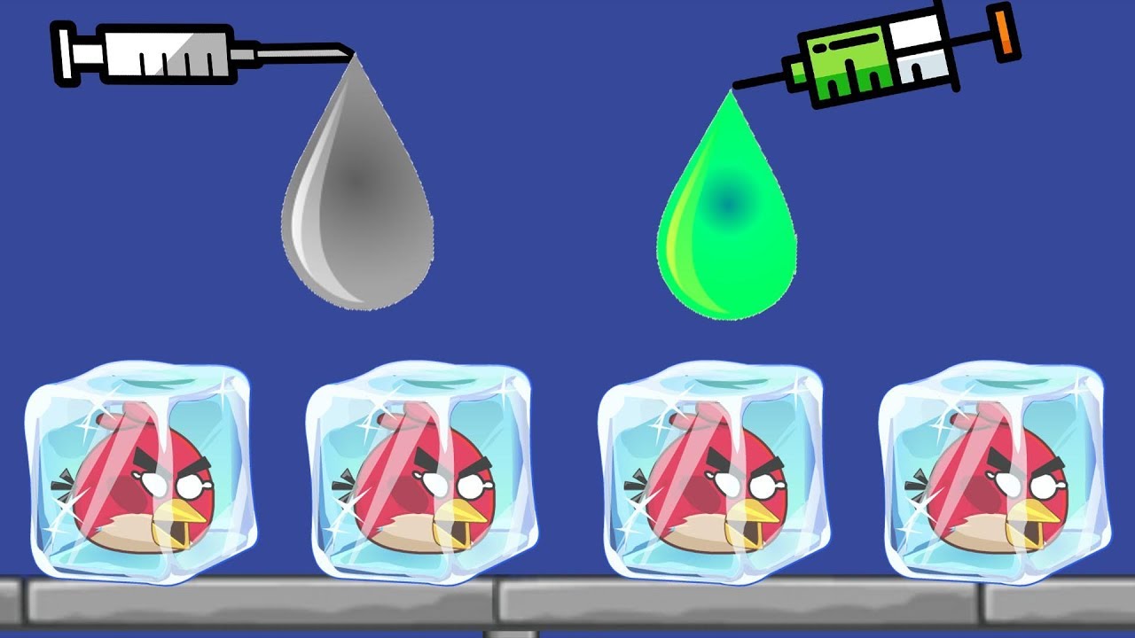 Unfreeze Angry Birds - RESCUE THE FROZEN BIRDS BY DRAWING COLOR WATER WAY!