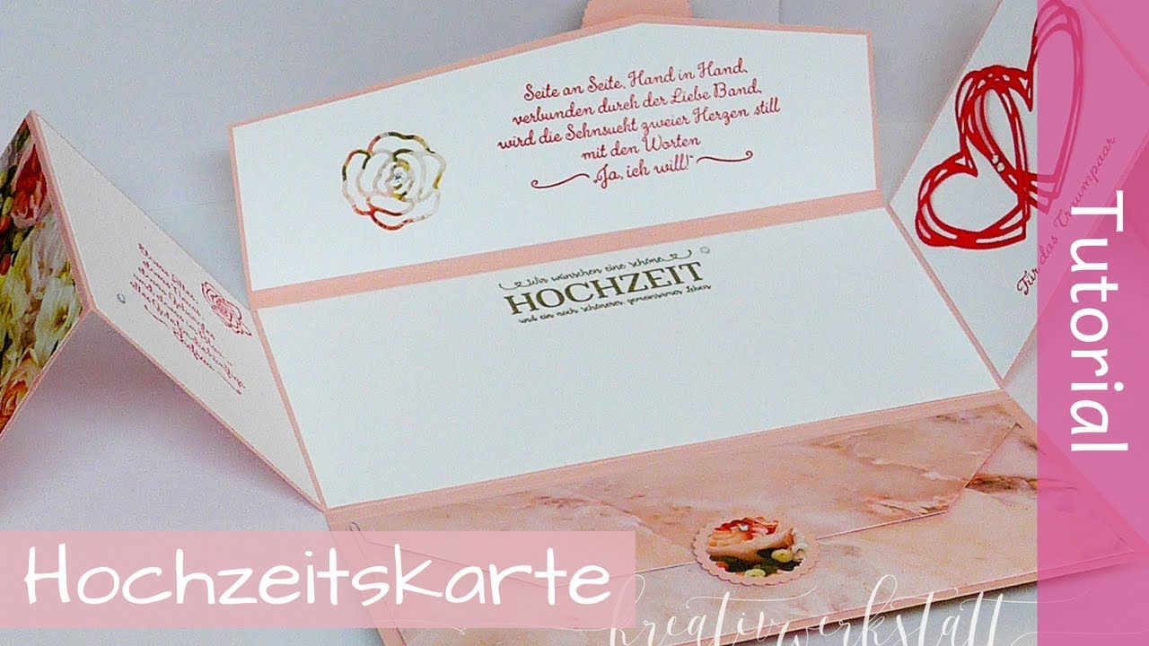 Besonderes Kartenformat Hochzeit - Wedding Folding Card - Tutorial - Stampin' Up! - YouTube