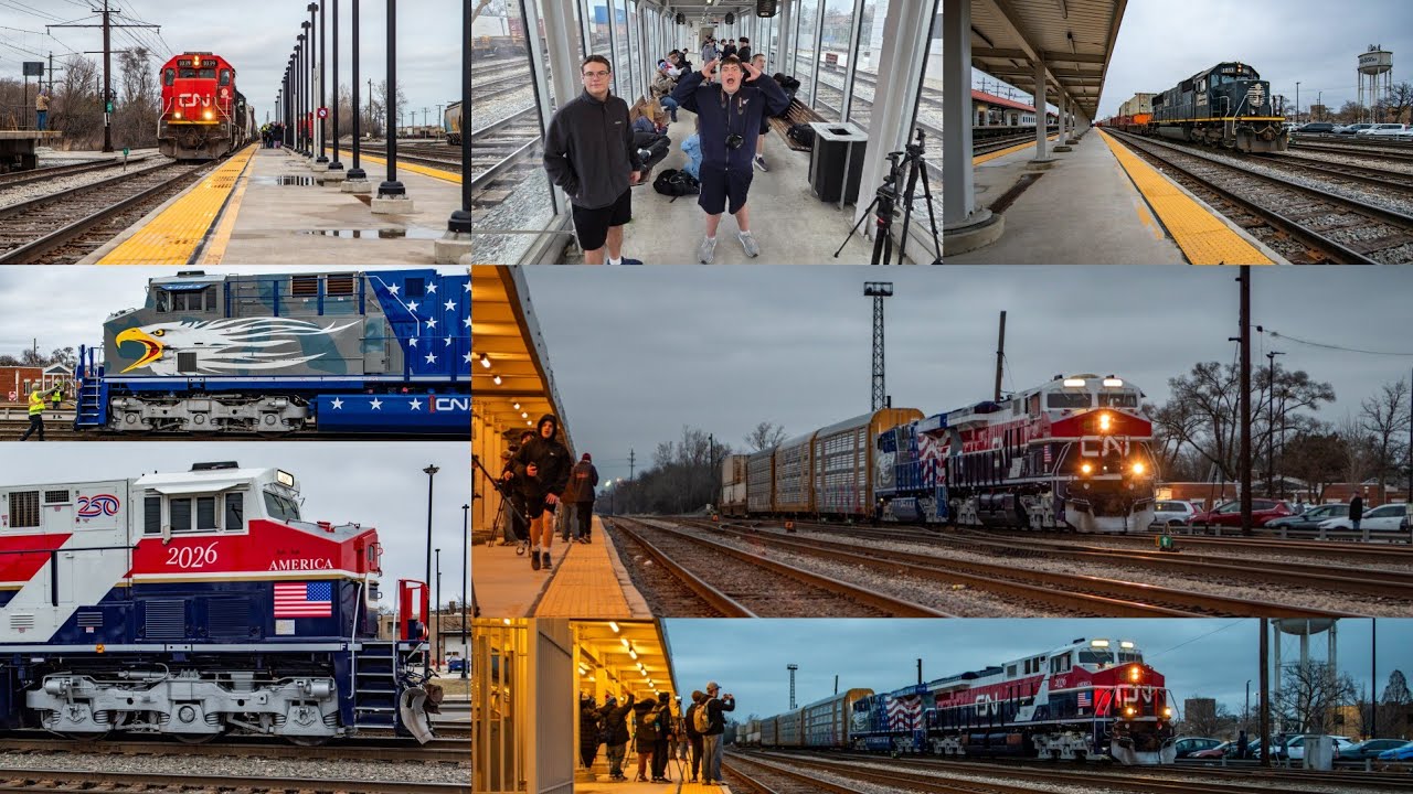 CN 250s, Deathstars, Foamfest, and Chaos - Afternoon of Trains at Homewood 3/7/26 