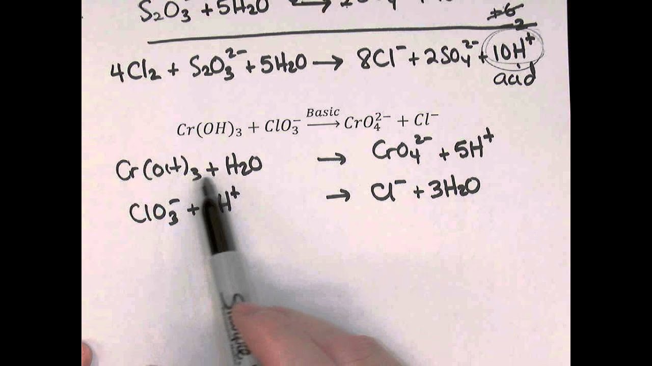 Balancing Redox Reactions with Half Reaction Method