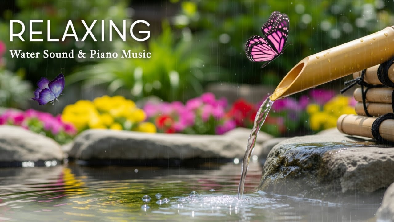 Relaxing Sleep Music 🌿 Bamboo Water Fountain Sounds for Deep Sleep & Meditation